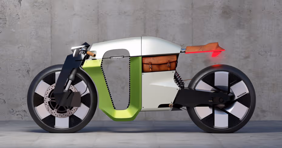 Skoda Unveils Slavia B Concept: A Futuristic Electric Café Racer Honoring Its Two-Wheeled Legacy